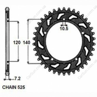 Зубчасте колесо ланцюга Sunstar SUNR1449943