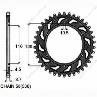 Зубчасте колесо ланцюга Sunstar SUNR1547445