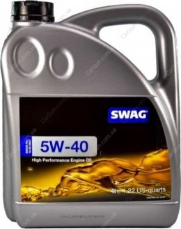 Моторне масло синтетичне д/авто SAE 5W40 4L SWAG 15932937 (фото 1)