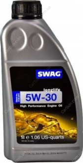 Моторное масло синтетическое д/авто SAE 5W30 Longlife 1L SWAG 15932941