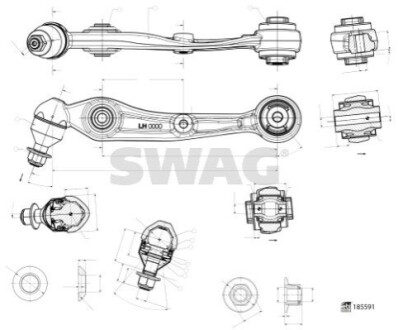 Важіль підвіски SWAG 33109994