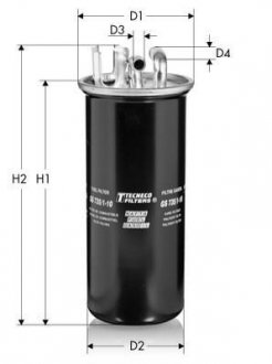 Топливный фильтр - (4F0127435A / 4F0127435 / 4F0127401C) Tecneco GS735/1 (фото 1)