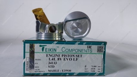 Поршень із пальцем (к-кт на двигун) FIAT 1.4L 8V EVO LF (MAHLE : E25930), TEIKIN 34133-STD (фото 1)