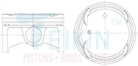 Поршни ремонт (+0.50мм) (к-кт на мотор) HONDA K24A1 TEIKIN 38174050