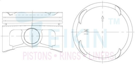 Поршни стандарт (+0.50мм) (к-кт на мотор) HONDA D16Y7 TEIKIN 38181050