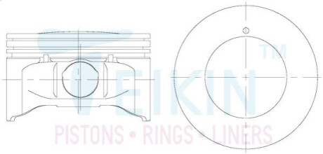 Поршни ремонт (+0.50мм) (к-кт на мотор) Isuzu/Opel Y22XE/Z22XE TEIKIN 39230050