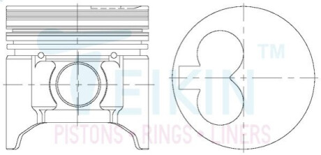 Поршни ремонт +0.50mm Alfin(к-кт на мотор) Mazda R2/RF, Kia Besta TEIKIN 42167ASTD