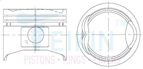 Поршни ремонт (+1.00мм) (к-кт на мотор) Mazda 1.6L (B6) TEIKIN 42171-100