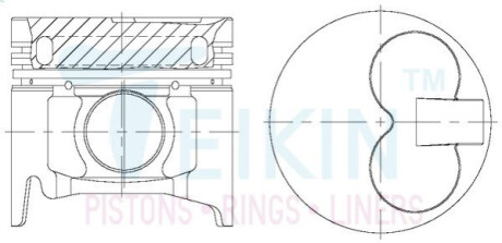 Поршни ремонт +0.50mm (к-кт на мотор) Mazda BT-50 (WL-T) TEIKIN 42185050