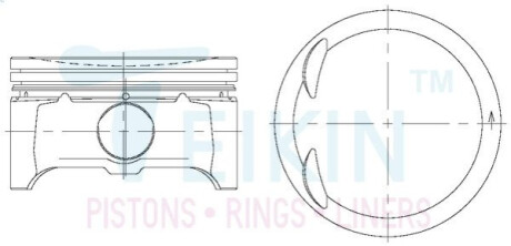 Поршни стандарт (STD) (к-кт на мотор) Mazda L3-II TEIKIN 42209STD