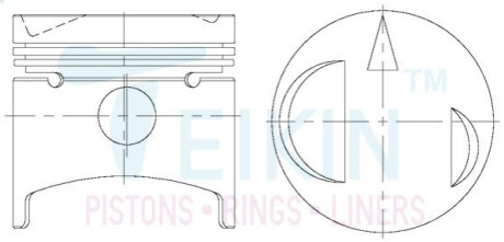 Поршни ремонт +1.00мм (к-кт на мотор) 4G33 TEIKIN 43137100