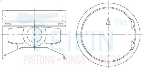 Поршни ремонт (+0.50мм) (к-кт на мотор) Mitsubishi 4G15 12V Colt, Lancer TEIKIN 43217050