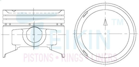 Поршни ремонт +0.25мм (к-кт на мотор) Mitsubishi 4G64S TEIKIN 43225025