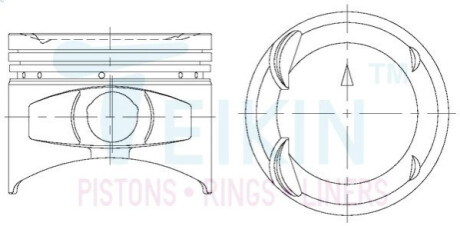 Поршни стандарт (STD) (к-кт на мотор) Mitsubishi 4G63D TEIKIN 43231STD