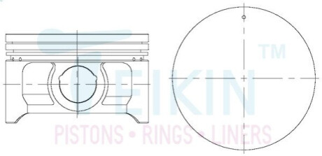 Поршни ремонт (+0.25мм) (к-кт на мотор) Mitsubishi 4G64-II TEIKIN 43270025