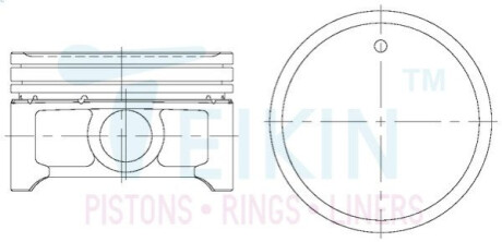Поршень із пальцем +1.00мм (к-кт на двигун) 4G94 TEIKIN 43288-100