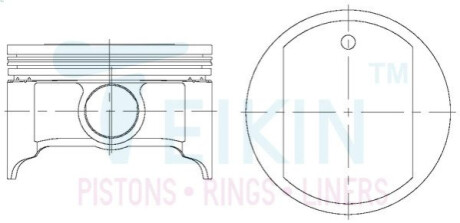 Поршень із пальцем (к-кт на двигун) 6G75, TEIKIN 43290-100