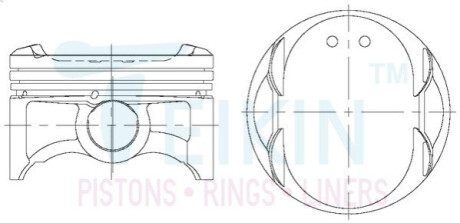 Поршень із пальцем +1.00мм (к-кт на двигун) 4A92 TEIKIN 43296-4-100