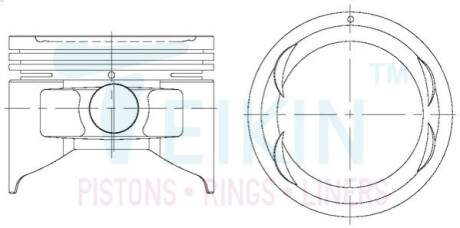 Поршень-комплект TEIKIN 44193100