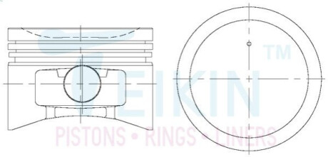 Поршни ремонт (+0.50мм) (к-кт на мотор) Nissan GA16 TEIKIN 44258050