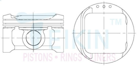 Поршень із пальцем +0.50мм (к-кт на двигун) HR12DE TEIKIN 44351-050
