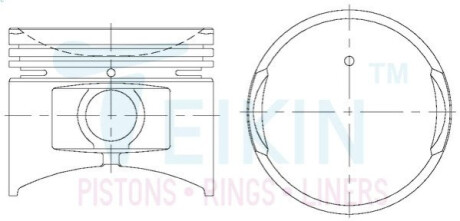 Поршни ремонт (+0.50мм) (к-кт на мотор) Nissan E15-III TEIKIN 44355050