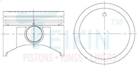 Поршни ремонт (+0.25мм) (к-кт на мотор) Nissan SR20DE TEIKIN 44652025