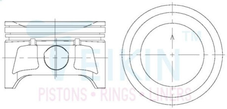 Поршни ремонт +1.00mm(к-кт на мотор) Nissan QG18DE TEIKIN 44682100