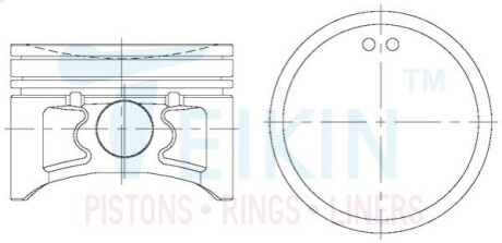 Поршни стандарт (STD) (к-кт на мотор) Nissan QG16DE TEIKIN 44690STD