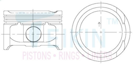 Поршни ремонт (+0.50мм) (к-кт на мотор) Nissan CR12DE TEIKIN 44705050