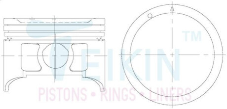 Поршни 84mm +0.25mm (к-кт на мотор) J20A Suzuki Grand Vitara/SX-4 TEIKIN 45147025