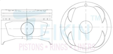 Поршни ремонт (+1.00мм) (к-кт на мотор) Toyota 4A-FE-II TEIKIN 46262100