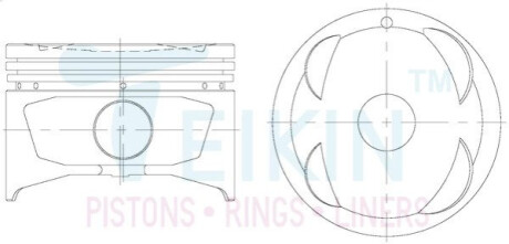 Поршни ремонт (+0.25мм) (к-кт на мотор) Toyota 4A-FE-II TEIKIN 46266025