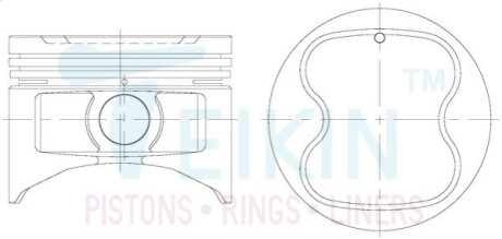 Поршни ремонт (+0.25мм) (к-кт на мотор) Toyota 4A-FE TEIKIN 46271025
