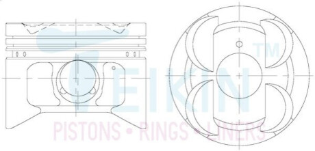 Поршни ремонт (+0.50мм) (к-кт на мотор) Toyota 2JZ-GE TEIKIN 46330050