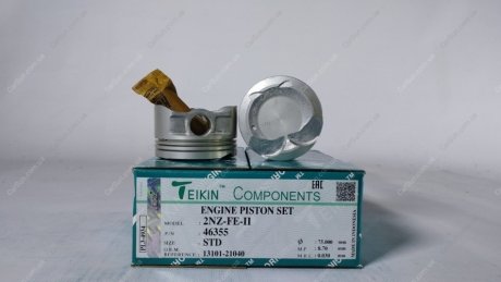 Поршень с пальцем (комплект на двигатель) Toyota 1,3L (2NZFE,2NZ-FE-II) TEIKIN 46355STD (фото 1)