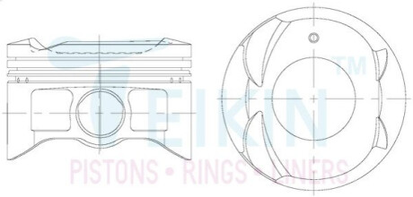 Поршни ремонт (+0.25мм) (к-кт на мотор) 1NZ-FE TEIKIN 46364025