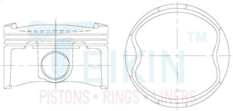 Поршни 80,5mm STD (к-кт на мотор) 3ZR-FE Avensis, RAV-4 TEIKIN 46384STD
