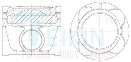 Поршни ремонт +0.50mm(к-кт на мотор) Toyota 2GD-FTV 2,4L Diesel TEIKIN 46392AG050