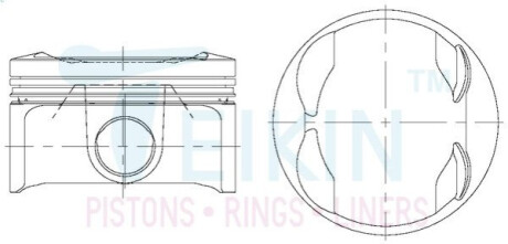 Поршни ремонт +0.50мм (комплект на мотор) Toyota 2AR-FXE TEIKIN 46400050