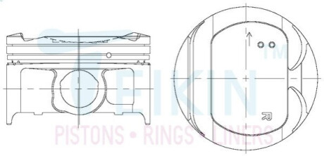 Поршни +0.50mm (к-кт на мотор) Subaru FB20 Hybrid TEIKIN 55111050