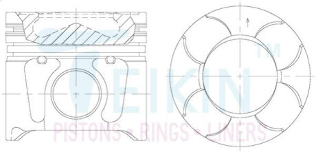 Поршни ремонт +0.40mm (комплект на мотор) Y13DT/Z13DT TEIKIN 56605A040