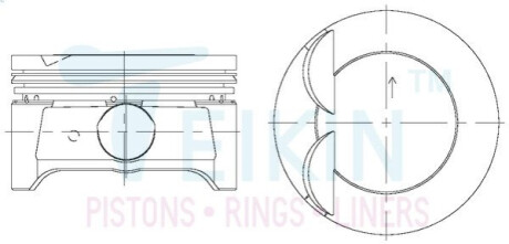 Поршни стандарт (STD) (к-кт на мотор) Peugeot EW10A TEIKIN 67107STD