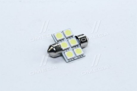 Лампа LED Софитные C5W 24V T11x31-S8.5 (6 SMD size5050) белый <> TEMPEST Tmp-08T11-24V