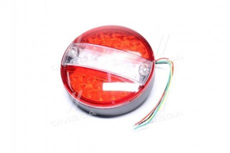 Фонарь задний круглый LED (красный-белый) с указателем поворота - TEMPEST TP972794 (фото 1)