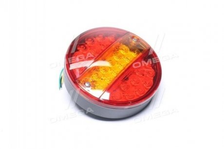 Ліхтар задній круглий LED (червоний-жовтий) з покажчиком повороту TEMPEST TP972795