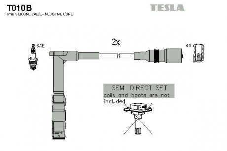 Провода высоковольтные - TESLA T010B (фото 1)