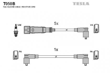 Провода высоковольтные - (437998031B) TESLA T050B