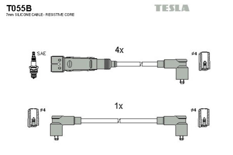 Провід високовольтний - TESLA T055B