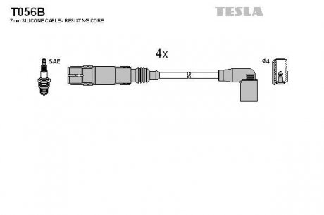 Провода высоковольтные - (03F905430L / 03F905430K / 03F905430J) TESLA T056B (фото 1)